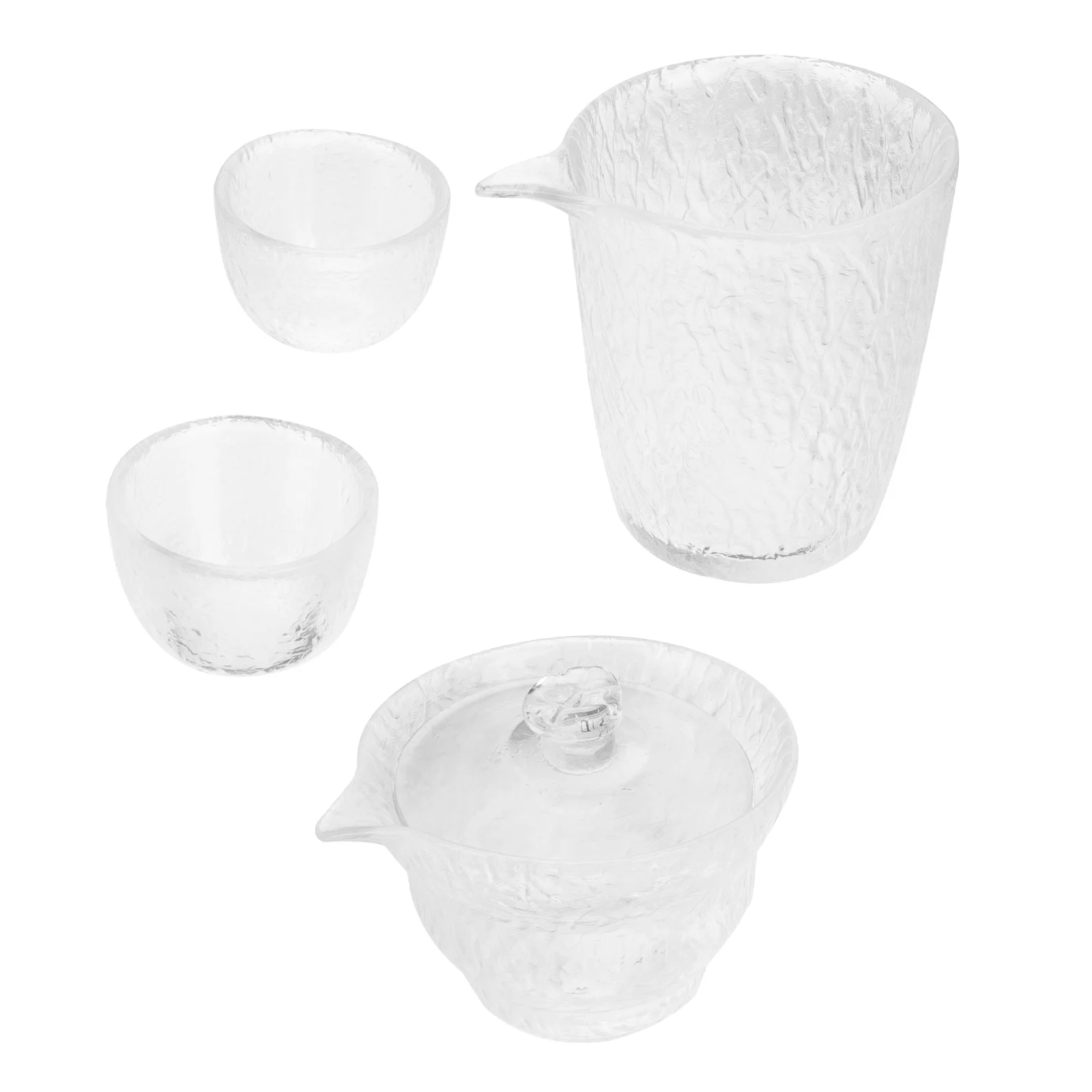 

1 Set of Decorative Teacup Household Teacup Glass Kitchen Teaware (Transparent)