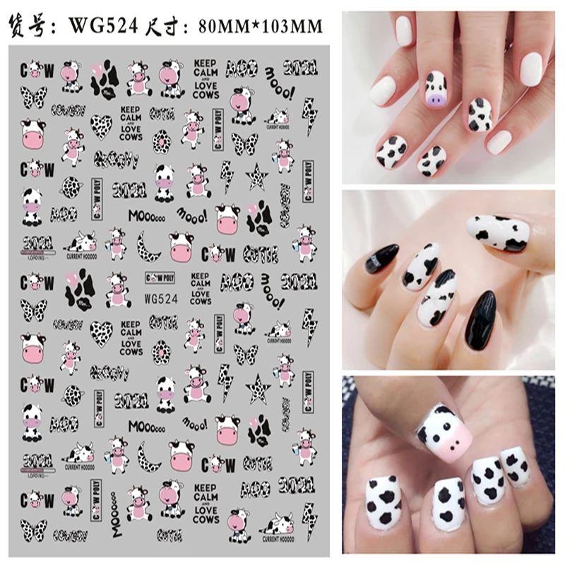 3D наклейки для ногтей дракон змея Тигр страшный Дизайн Женские Любовь тату