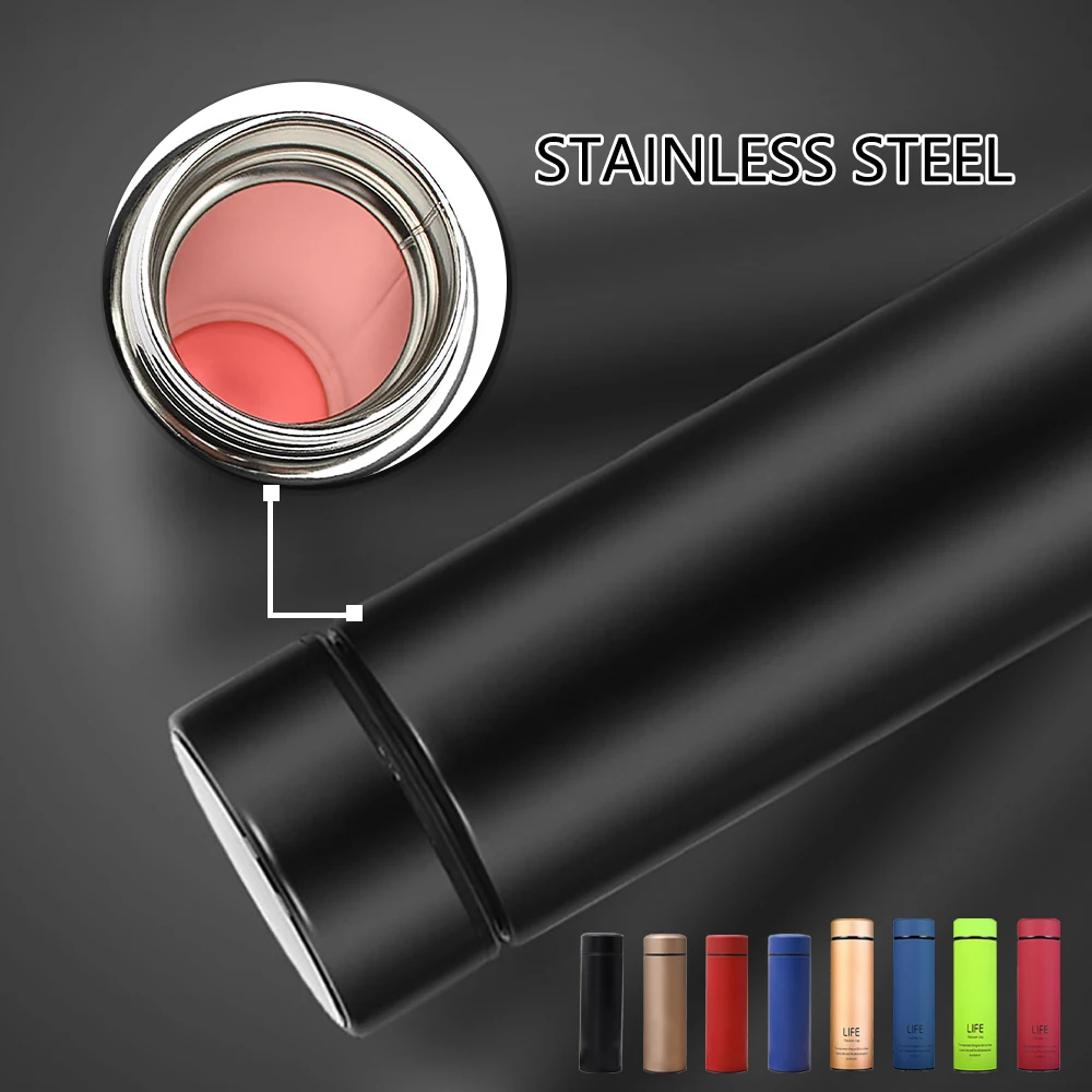 

500ML Hot Water Thermos Tea Vacuum Flask With Filter Stainless Steel 304 Sport Thermal Cup Coffee Mug Tea Bottle Office Business