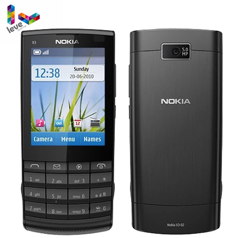 Оригинальные мобильные телефоны Nokia X3 02 GSM 3G Wi Fi Bluetooth камера 5 Мп Поддержка русской