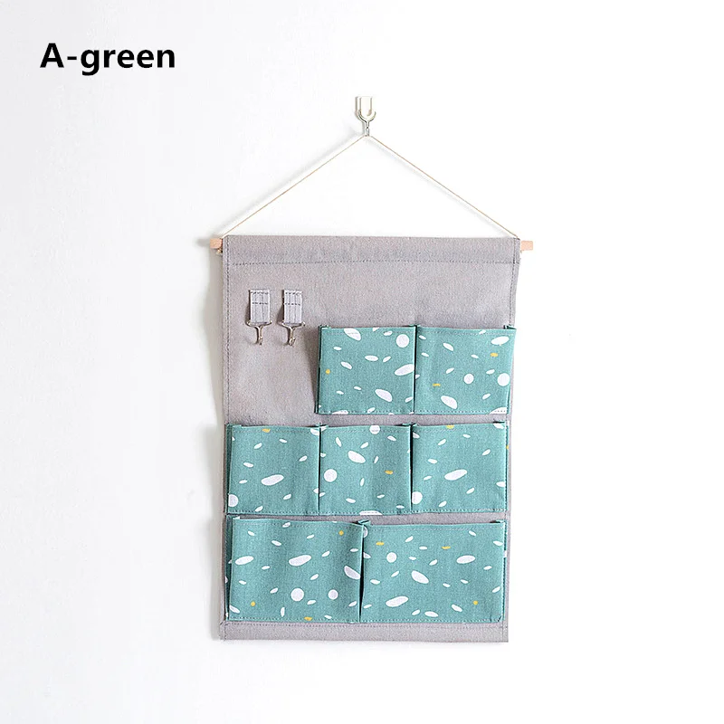 A-green Новая Теплая подвесная сумка на закате, Домашний Органайзер для шкафа, подвесные сумки для хранения мелочей, многофункциональное нижнее белье, органайзер для макияжа - Цвет: A-green