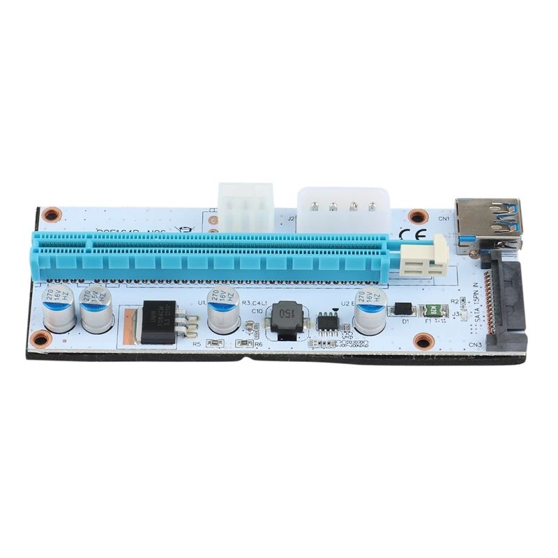 

10Pcs VER008S PCI-E 1X to 16X 3 Power Interface USB3.0 Graphics Card Extension Cable PCI-E Adapter Card for Mining
