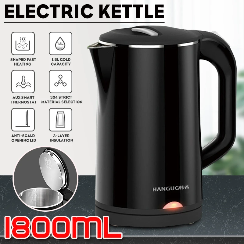 

2000W 1.8L Electric Kettle Fast Hot boiling Stainless Intelligent Temperature Control Anti-Overheat Kettle Tea Pot Kitchen Hotel