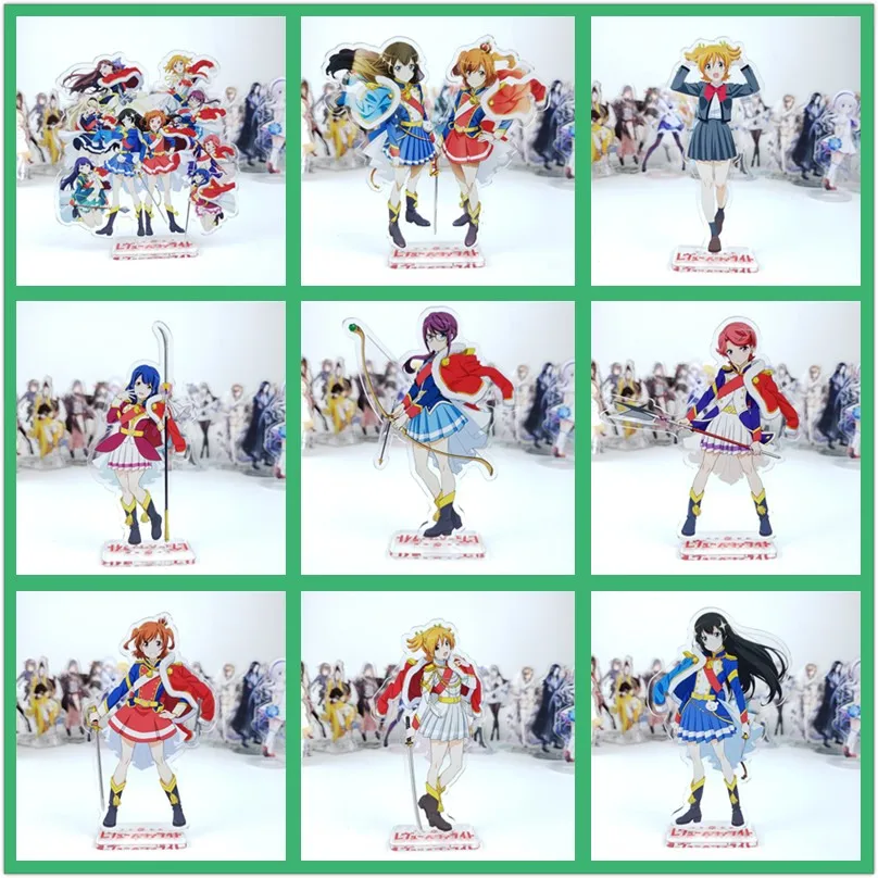 

Shoujo Kageki Revue Starlight Figure Toy Anime Aijo Karen Kagura Hikari Maya Junna Mahiru Acrylic Doll 15cm For Gift