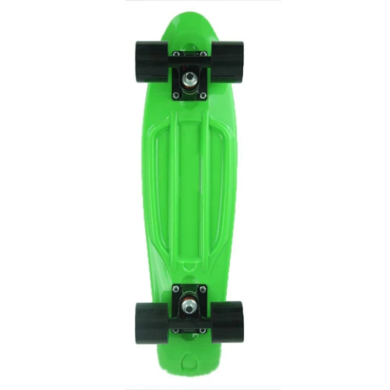 

22.5X 6 Inch Skateboard Plastic Fish Banana Skating Board Decks for Outdoor Sport Fish Board Non-Slip Deck Black