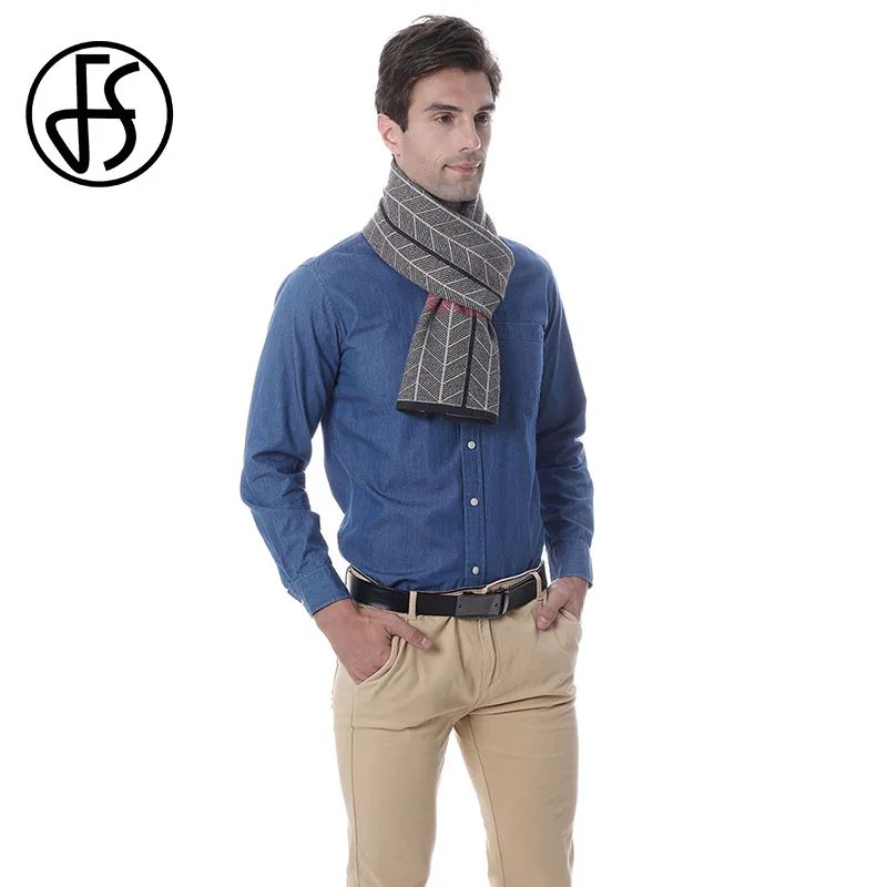 FS 2019 Элитный бренд зима кашемировый шарф для мужчин средства ухода за кожей шеи