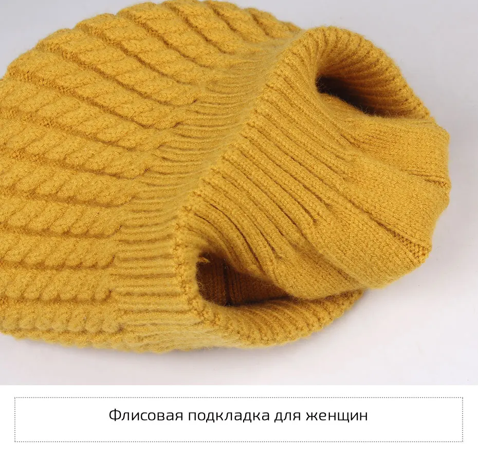 Furtalk Настоящее Меховая Шапка Женская Двойная Подкладка Настоящее Большой Енота Помпон Шапки Для девочки Шляпа Женские Зимние Балаклава