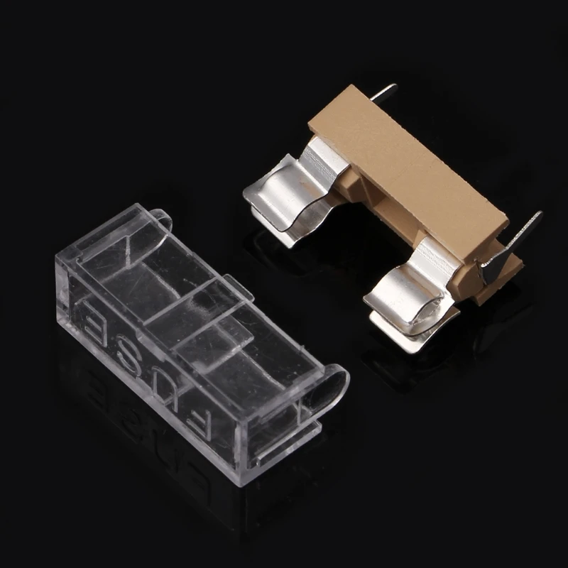 10 Pcs Glass Fuse Holder with Transparent Cover Blocks 5X20mm | Обустройство дома