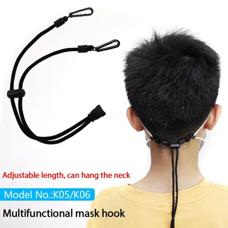 

Multifunction Mask Hook Lengthen Adjustable Rope Hang A Neck Mask Rope Loss Prevention Anti-strangulation Anti-lost Anti-stroke