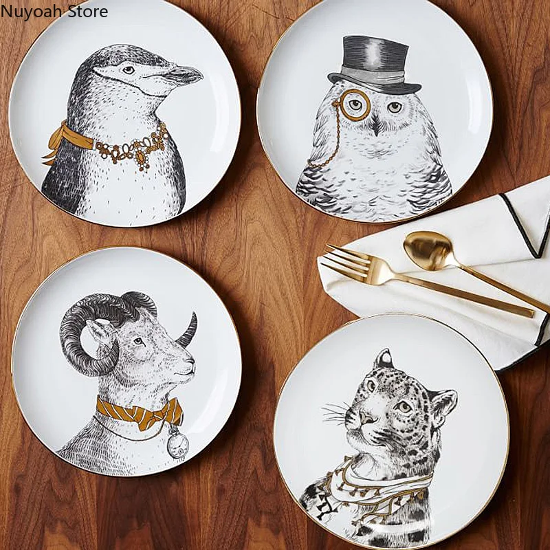 Светильник Кая Роскошная креативная обеденная тарелка в виде животного из