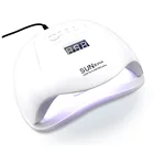 Светодиодная УФ-лампа для маникюра, 36 шт., светодиодная лампа для сушки гель-лака с ЖК-дисплеем