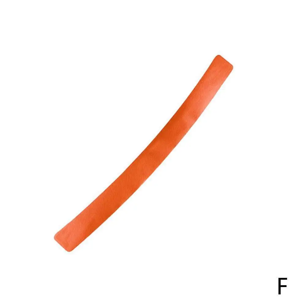 ORANGE Универсальная задняя защитная накладка для багажника, наклейка на задний бампер автомобиля, защитная наклейка против царапин, 3D пленка из углеродного волокна - Название цвета: ORANGE