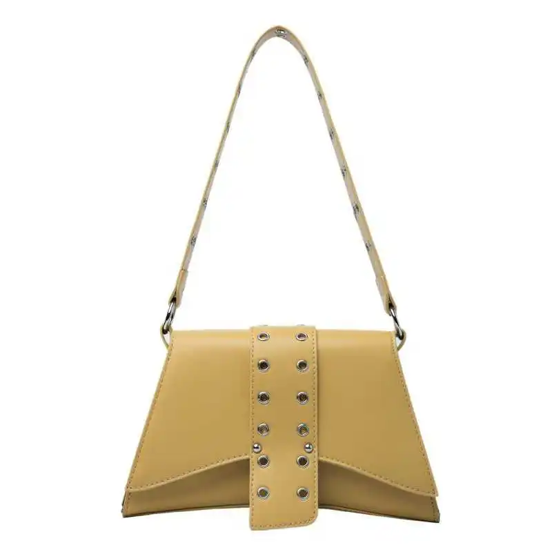 

Black Women Shoulder Purse Small Handbags For Women 2021 Leather Armpit Shoulder Bag Butterfly Rivet Design Fashion Hobos Bag
