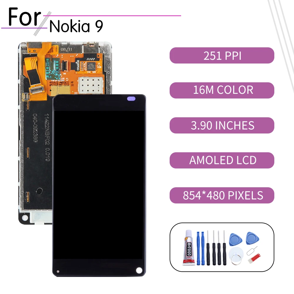 3 9 &quotоригинал для Nokia Lumia N9 LCD сенсорный экран дигитайзер сборка ЖК дисплей с