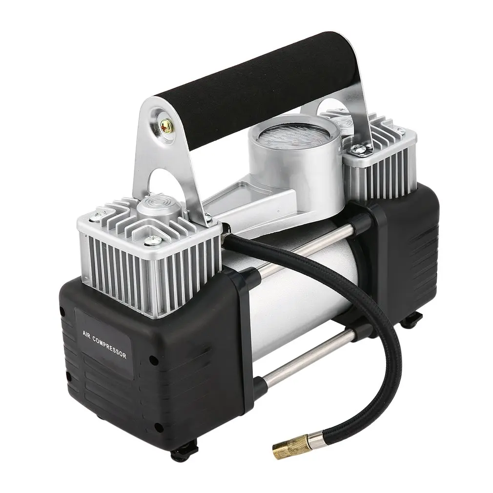 Barato Inflador De Neumáticos De Coche, Bomba De Aire Eléctrica Automática Para Vehículo De Metal, 12V De CC, Excelente Corriente, Estilo Portátil, Envío Directo