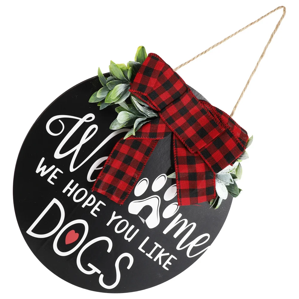

1Pc Welcome Board Door Sign Ornament Countryside Style Door Tag Hanging Pendant