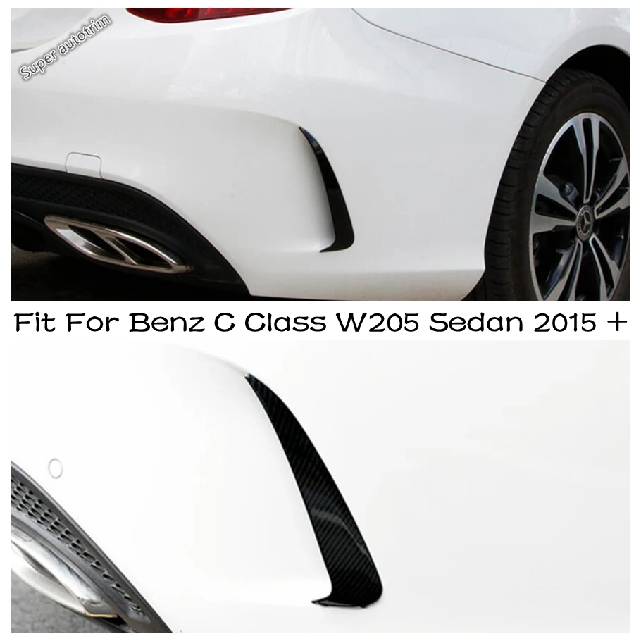 

Rear Bumper Spoiler Exterior Refit Accessories Fit For Mercedes-Benz C Class W205 Sedan 2015 - 2020 Side Air Vent Cover Trim
