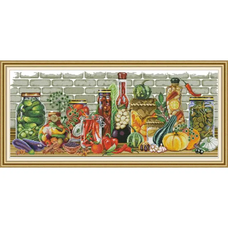 Все виды овощей узоры для вышивания крестиком Наборы 14ct 11ct напечатаны на холсте