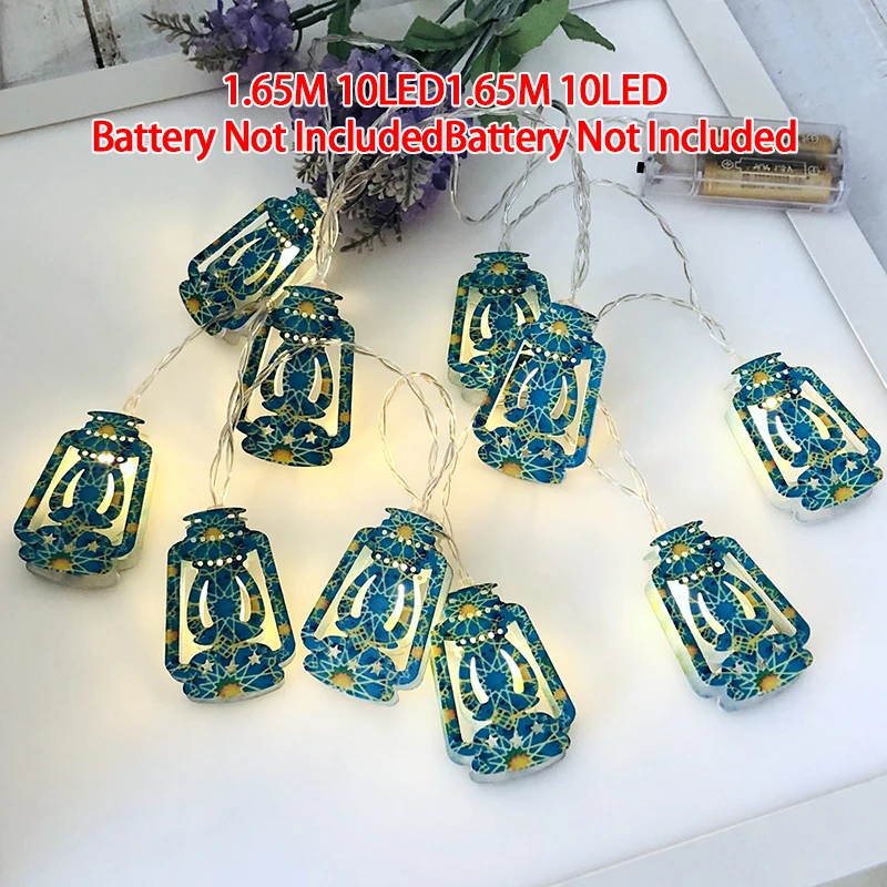 

New 10LED Light String Eid Mubarak Ramadan Decoration For Home Haj Ramadan Kareem Eid Al Adha EID Lantern Gift Eid Al-Fitr Event