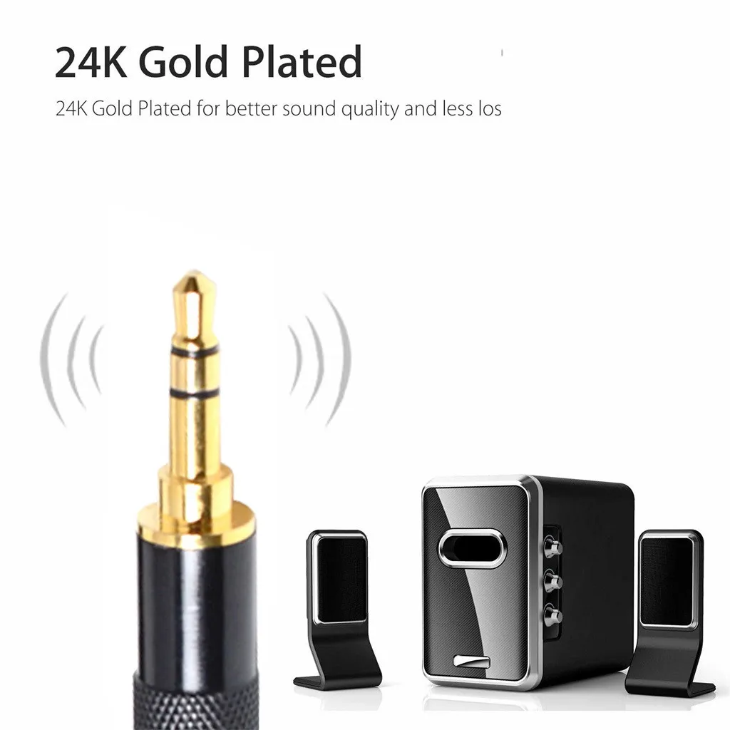 Мужской 3.5mm 1/8 до 6 35 мм 1/4 мужской разъем TRS стерео аудио AUX кабель для iPod 3/5 3 5
