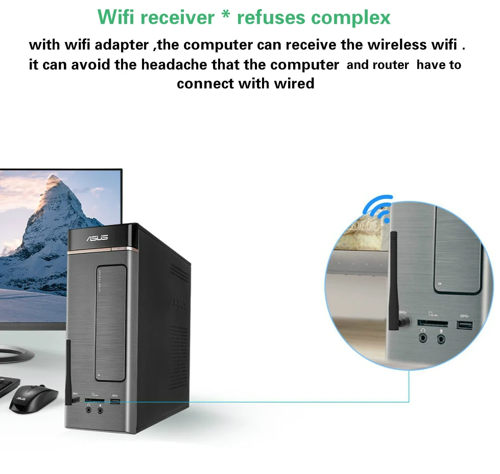 Wavlink USB wifi адаптер 5 ГГц Wi-Fi ключ 600 Мбит/с док-станцией wifi антенна длинный диапазон Ethernet для ноутбука ПК ТВ Беспроводной приемник