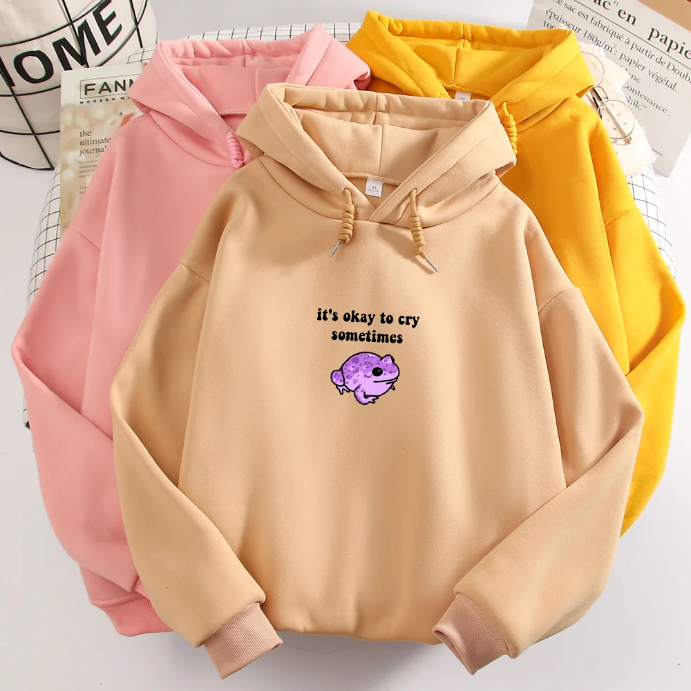 Drawstring Hoodie Thick Hoodies Harajuku Goth Clothing Unisex Sweatshirt Grunge Graphic Punk Men Sweetshirts Fashion Letter Frog
