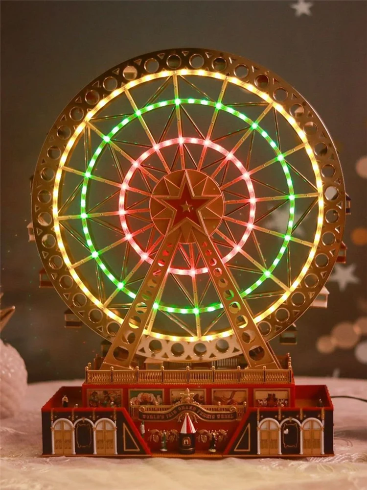 

Electric Rotating Ferris Wheel Music Box Creative Valentine's Day Birthday Christmas Gift for Girls