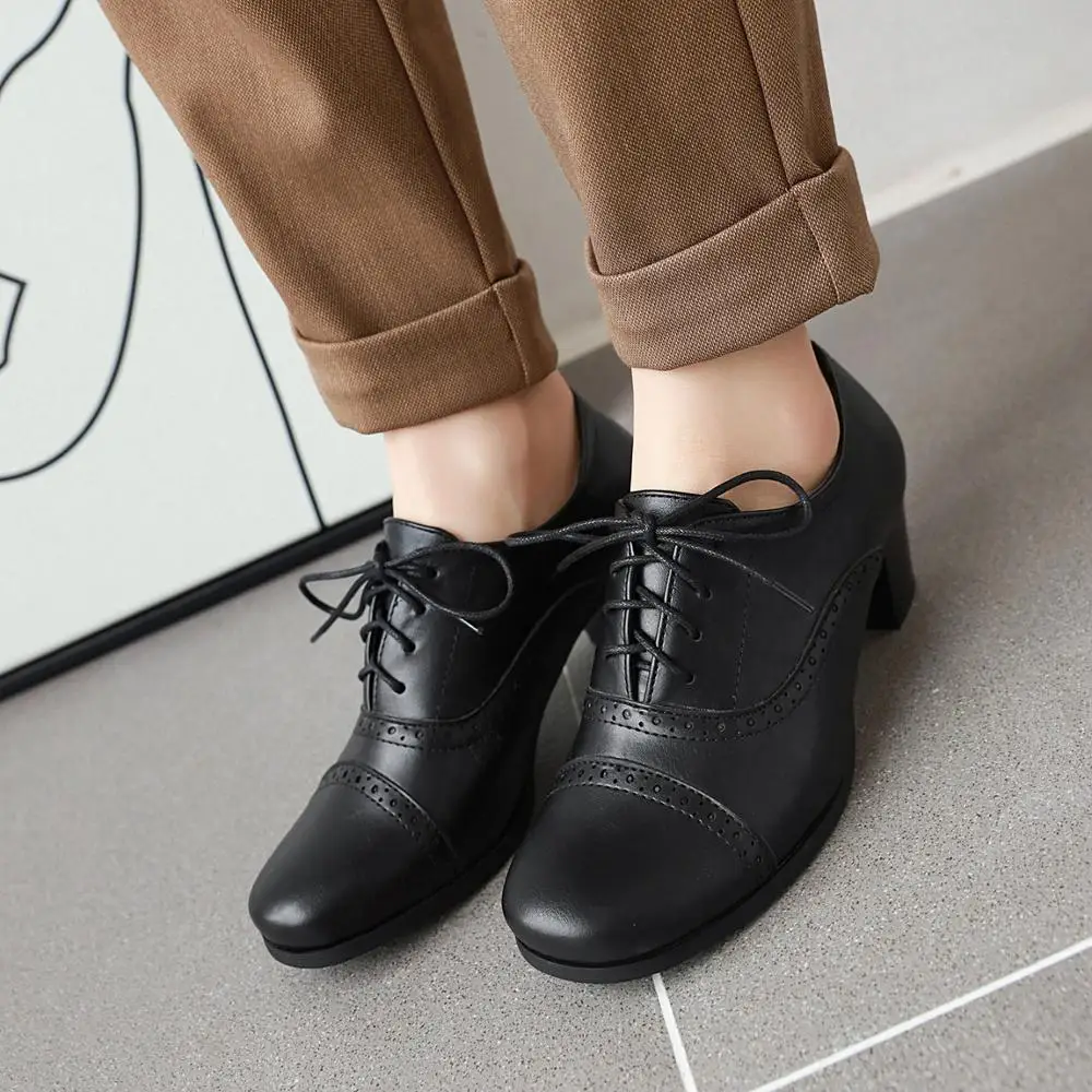 

2020 Shoes Women Round Toe Spring Pumps new Chunky High Heels Mary Jane Causal Ladies Shoes Thick Ladies Classic Shoes