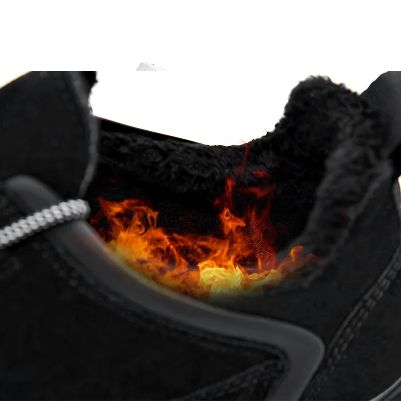 Мужские кроссовки из свиной кожи SUROM серые повседневные мягкой сохраняющие тепло