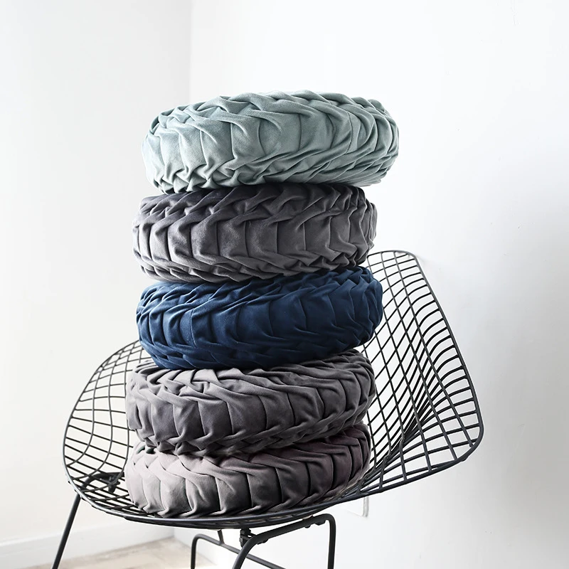 Утолщение круглый диван татами бархатная заполненная подушка для офисного