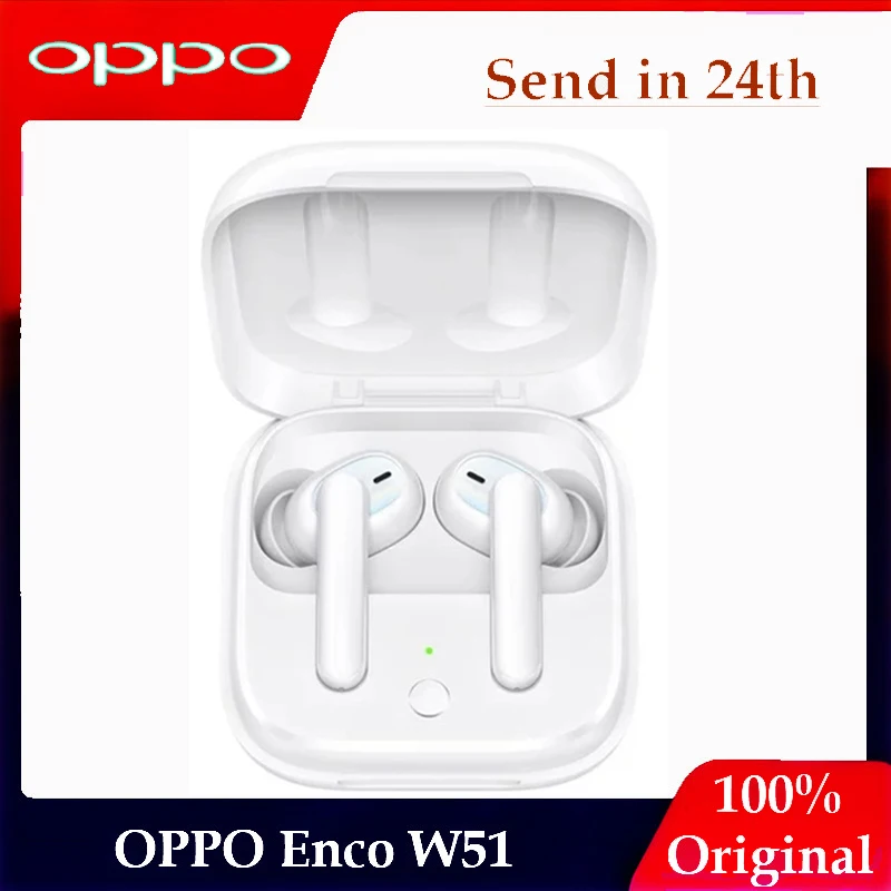 

TWS-наушники Oppo Enco W51, Bluetooth 5,0, беспроводные наушники с шумоподавлением для Reno 4 Pro 3 Find X2 Pro ACE 2