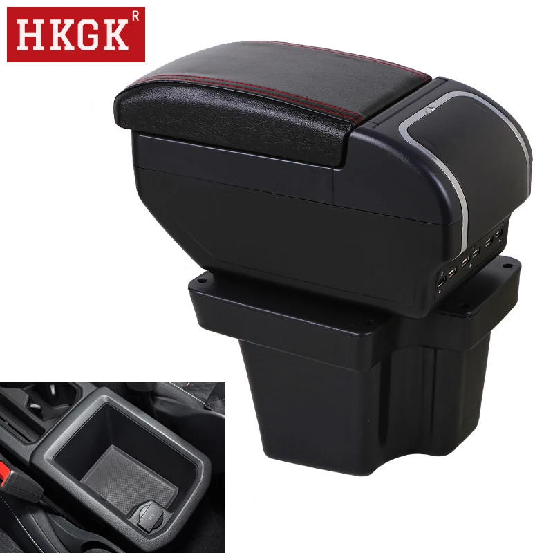 Коробка подлокотника для Volkswagen VW Tiguan L 2017/2018 двухслойная вращающаяся коробка из
