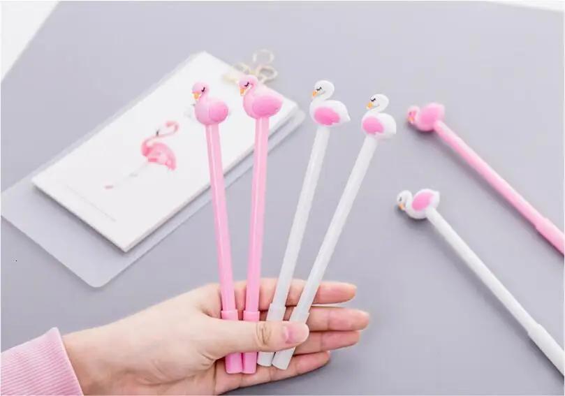 4 шт./лот ручка Фламинго мультфильм лебедь гелевая ручка caneta школьные гелевые кавайные ручки школьные принадлежности канцелярские принадлежности лапы kawaii ручка 04151