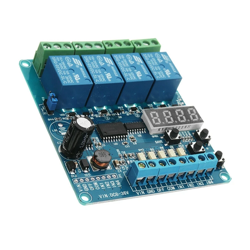 Промышленный 4 канальный Многофункциональный релейный модуль с широким
