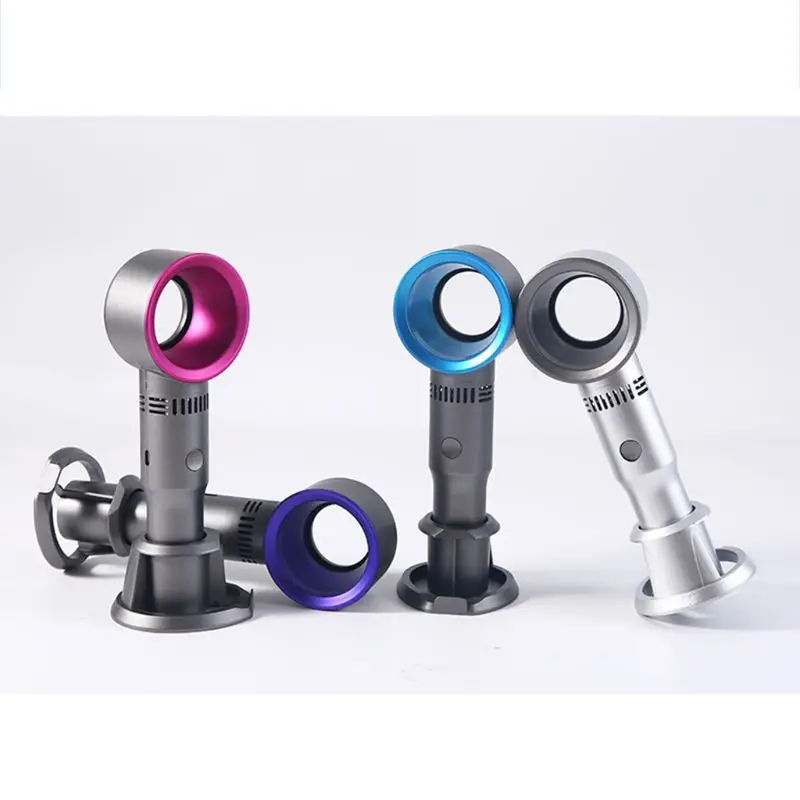 

Mini Portable Handheld Bladeless Fan USB Rechargeable Leafless Cooling Fan Cooler with 3 Speed Level 4XFB