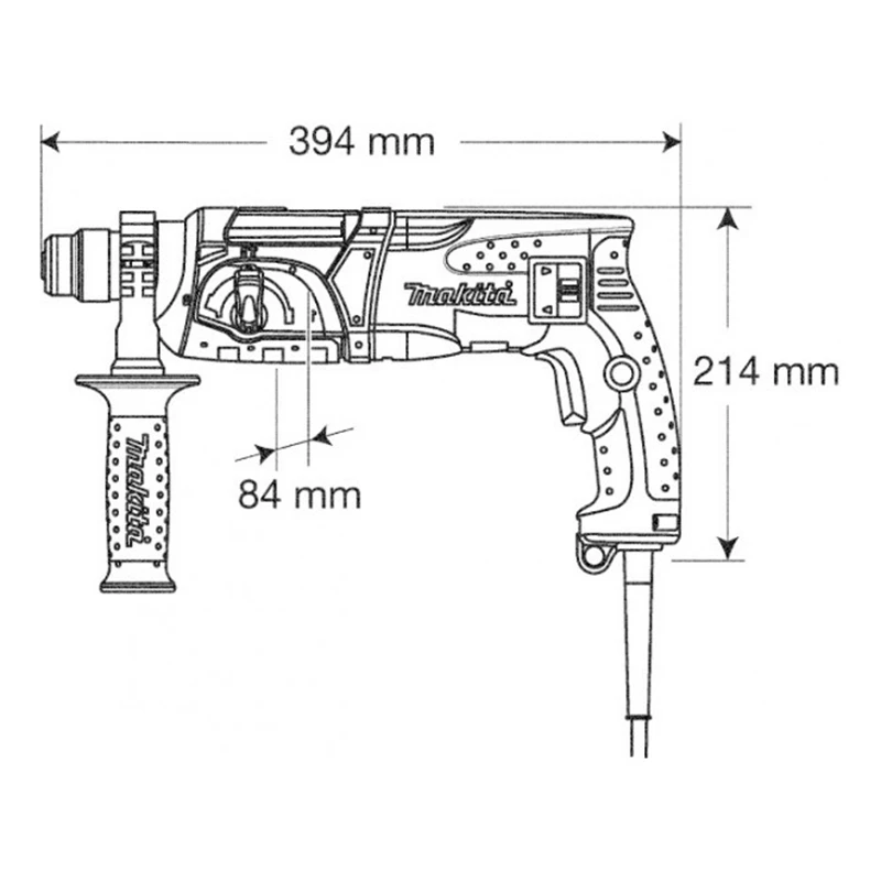 Перфоратор электрический Makita HR2470 (Мощность 780Вт тип патрона SDS+ реверс) |