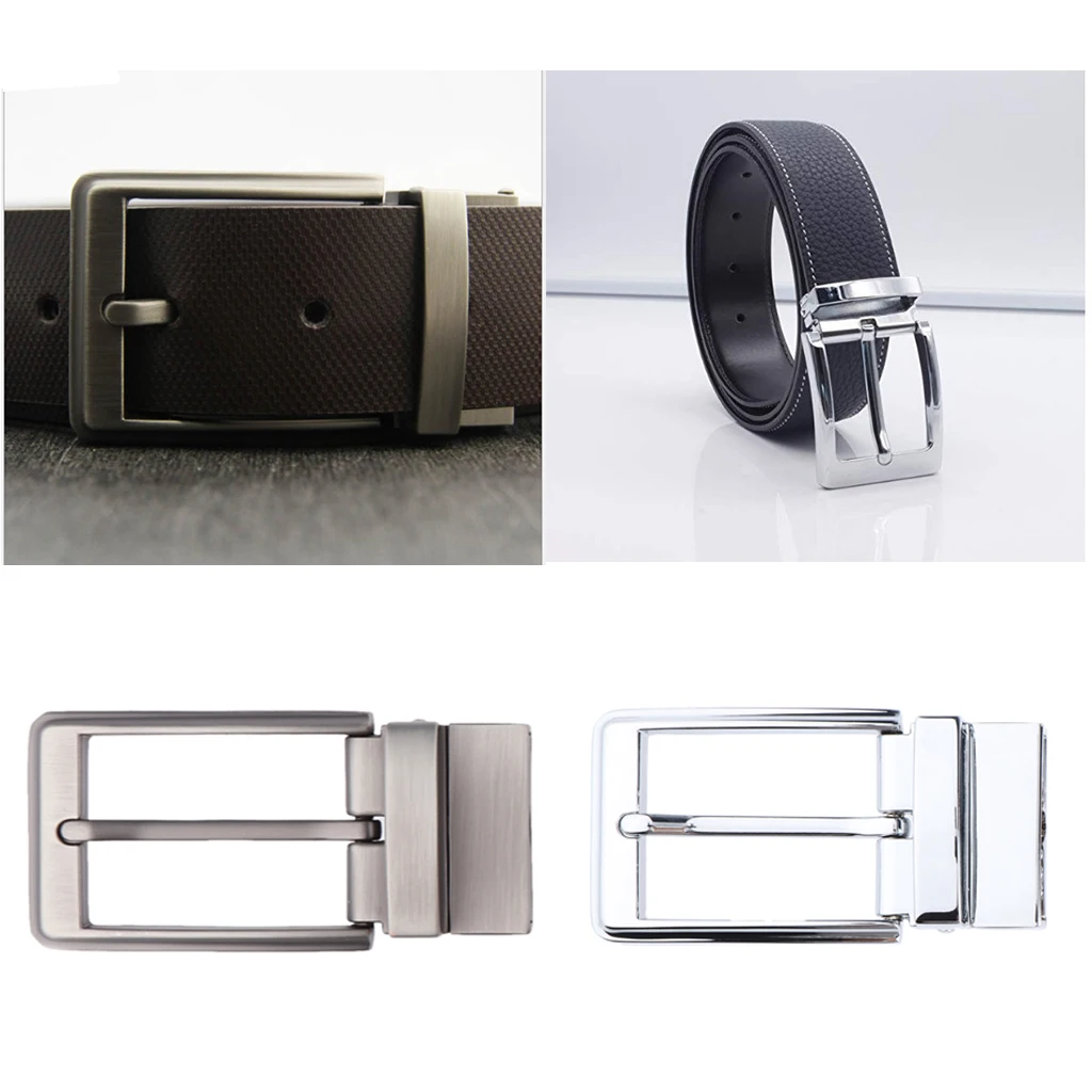 Reversible Alloy Belt Buckle Single Prong Rectangular Sewing Replacement Parts Craft Decoration for Men | Аксессуары для одежды