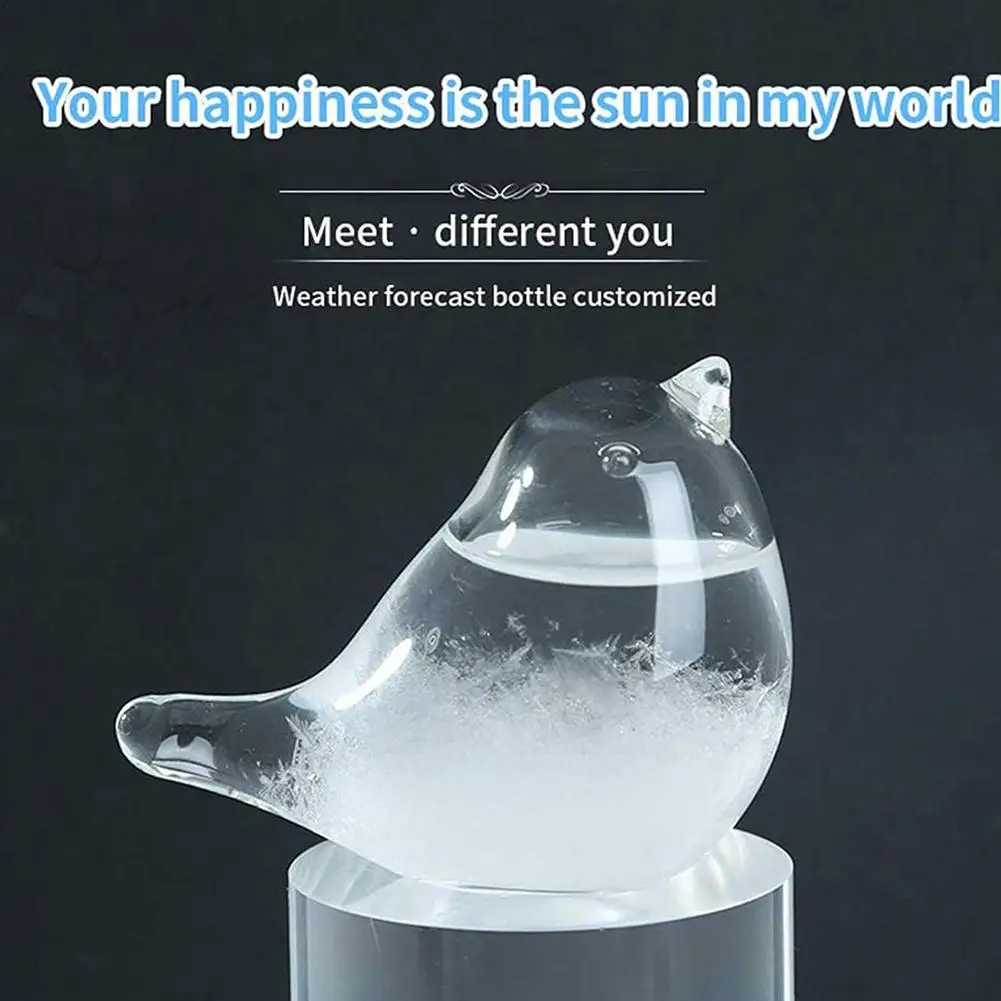 

European Style Bird-Shape Forecasts Bottles Waterdrop Gifts Glass Storm Crafts Tabletop Decoration Storm Glass Miniatures
