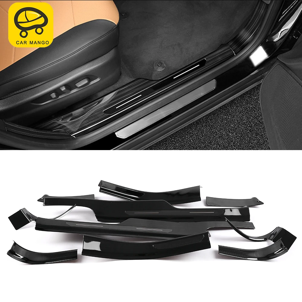 

CarManGo Car Accessories Door Sills Scuff Plate Welcome Pedal Threshold Stainless Trim Cover Sticker for Cadillac XT4 2018-2021
