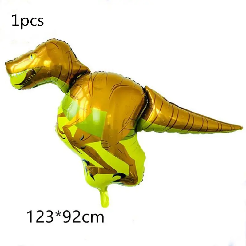 1pcs balloon 6 и 5 шт. большой динозавр фольги шарики, День подарков будущей матери день рождения Юрского мира украшения воздушный шар в форме животного дети подарок Globos - Цвет: 1pcs balloon