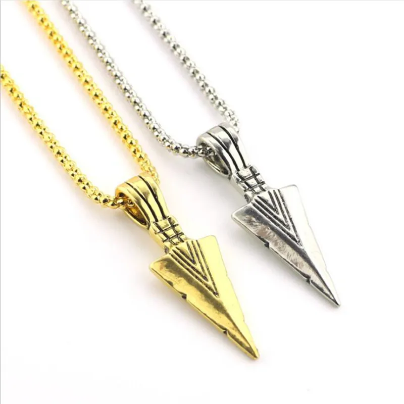 

Men's Design Matte Black Long Necklace with Arrow Pendant Jewelry Chain Hip Hop Punk Rock Christmas Halloween Gift For Men Wome