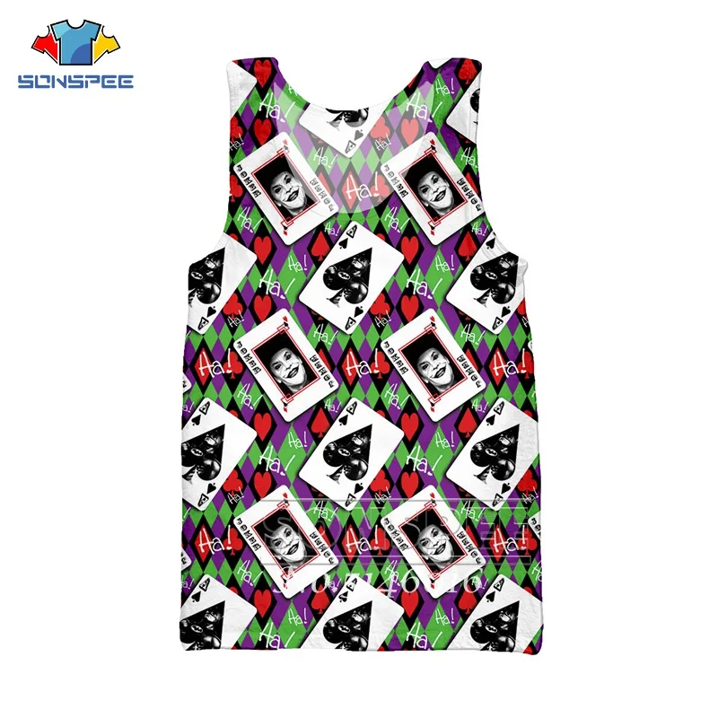 SONSPE Ha Clown Joker/забавная футболка с 3D принтом в виде игральных карт толстовка