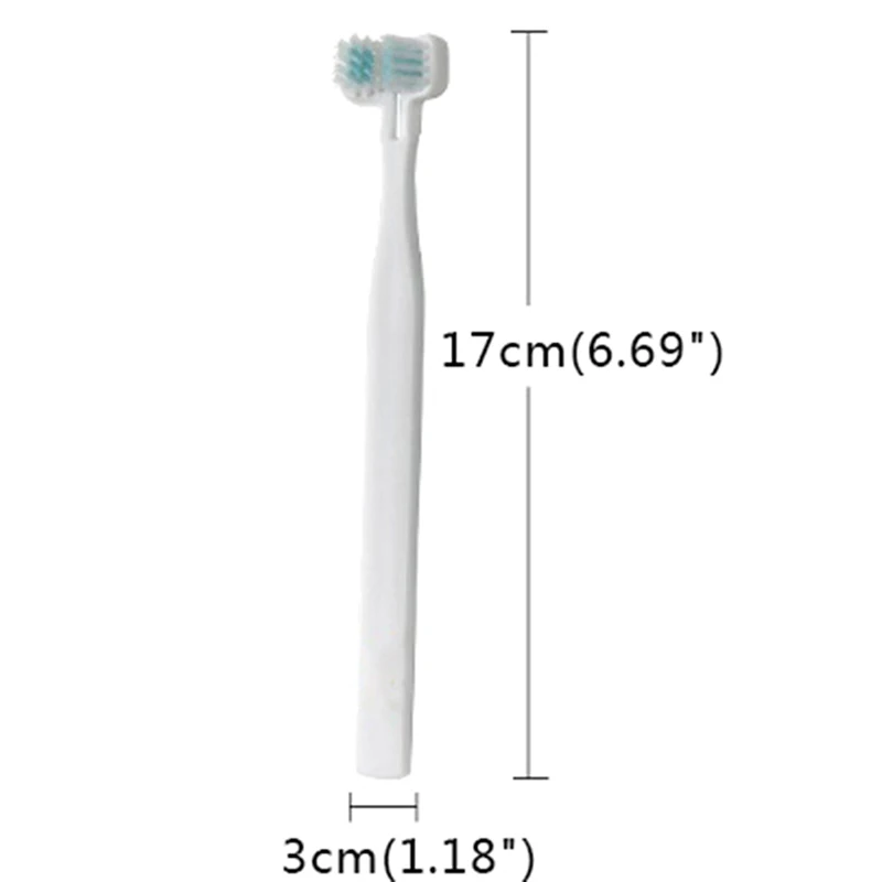 

Собака Зубная щётка Двойные головки зубы очиститель со щеткой ПЭТ освежитель дыхания Уход за полостью рта для собак кошек