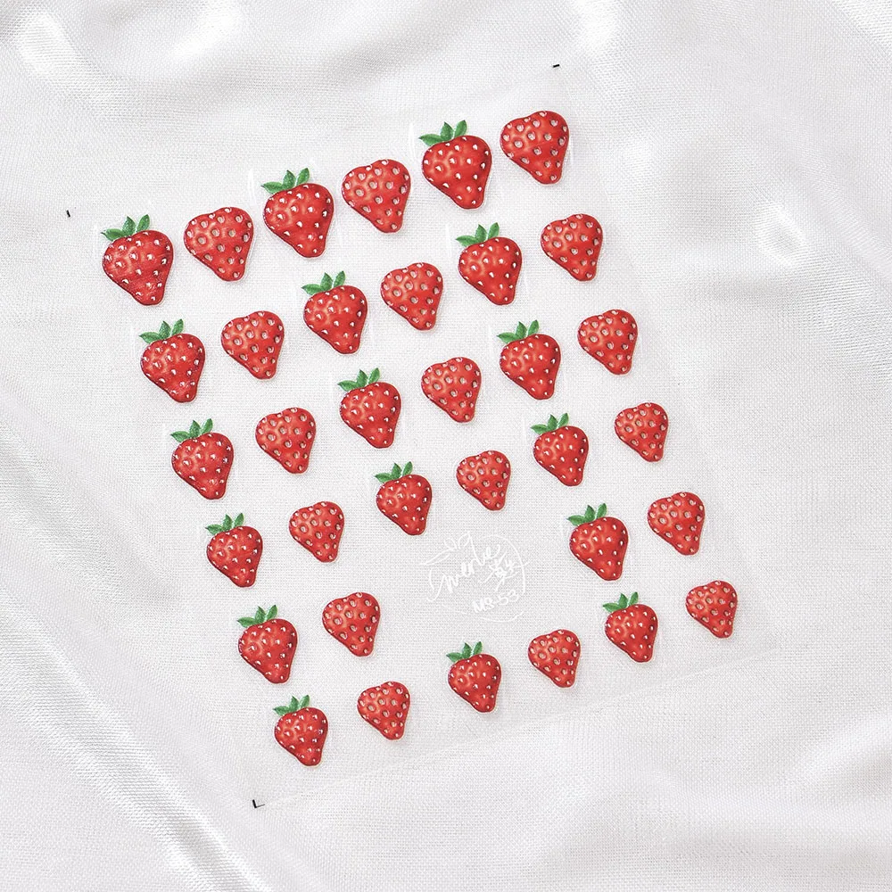 

New 5D Embossed Strawberry DIY Nail Decoration Stickers Manicure Nail Art Design Stickers Accessories Japanese Styling 1Pcs