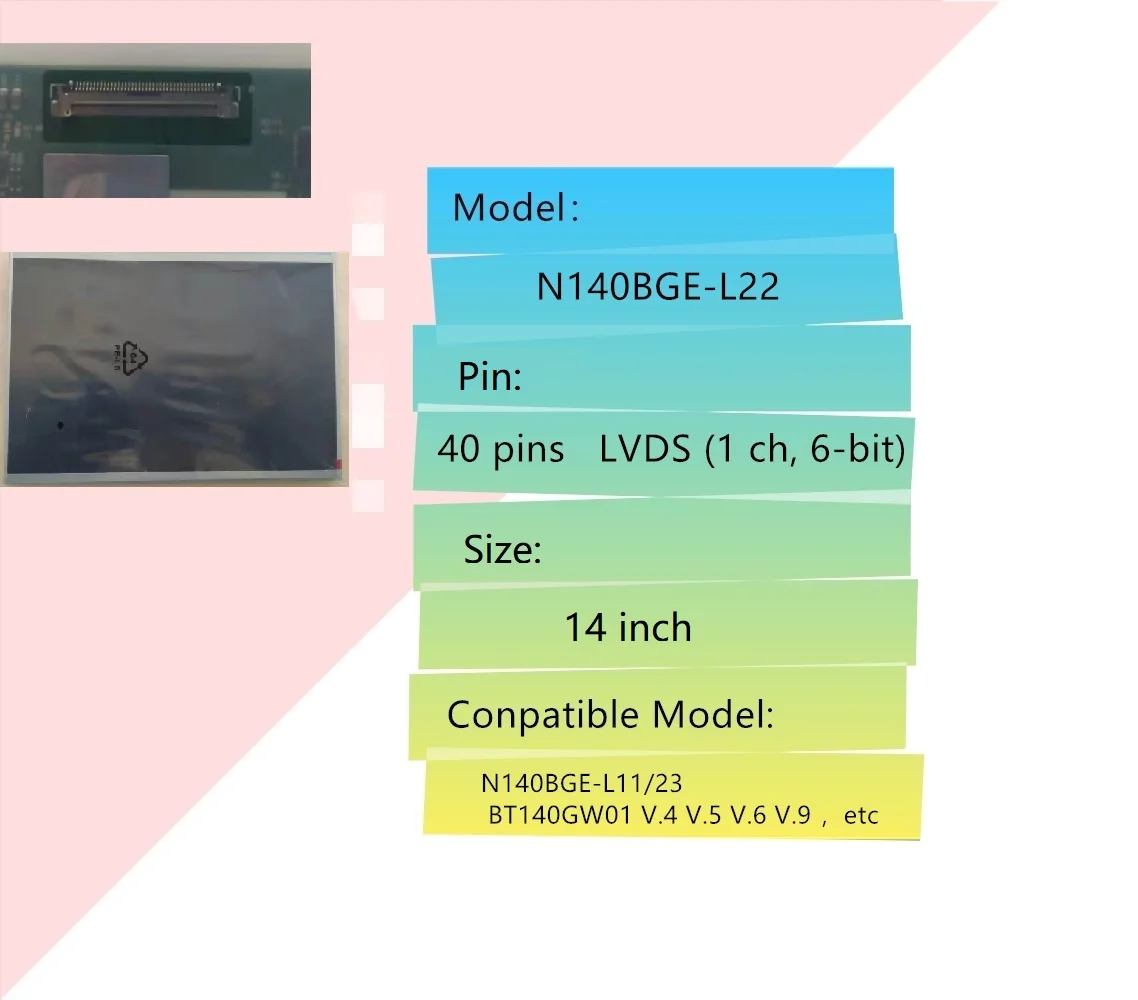Lenovo Y450 B470 g480 g475 g460 g470 G450 g490 g455 g400 g410 ЖК-экран 14 дюймов экран для ноутбука |