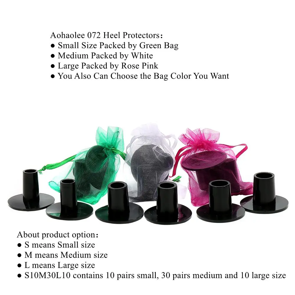 25 Pairs/Lot High Heeler Latin Stiletto Shoes Heel Covers Cap Heel Stoppers Antislip Heel Protectors for Bridal Wedding Party