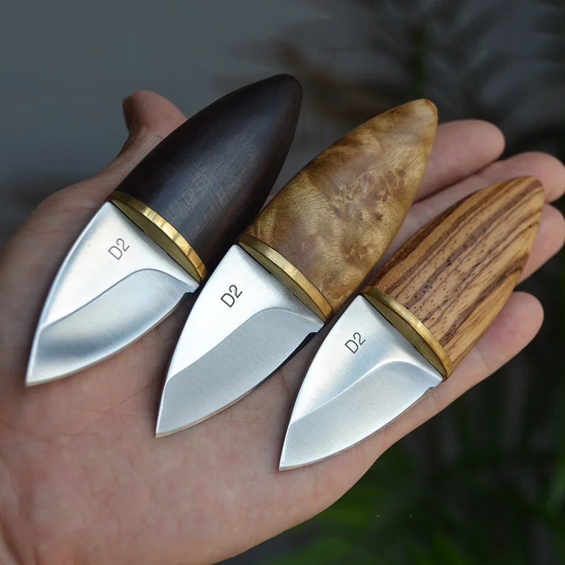 D2 стальной мини-нож с прямым лезвием и деревянной ручкой Ножи EDC инструменты для