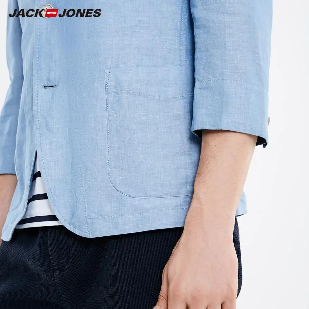Мужской блейзер с отложным воротником и рукавом 3/4 Jack &amp Jones 21928P503 базовый пиджак