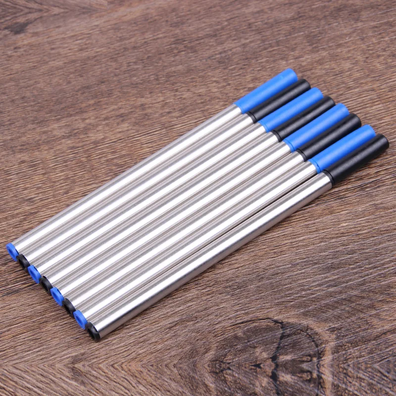 

10 шт., чернила для немецких чернил, 0,5 мм, металлическая стандартная спецификация, черная, синяя металлическая шариковая ручка, заправка