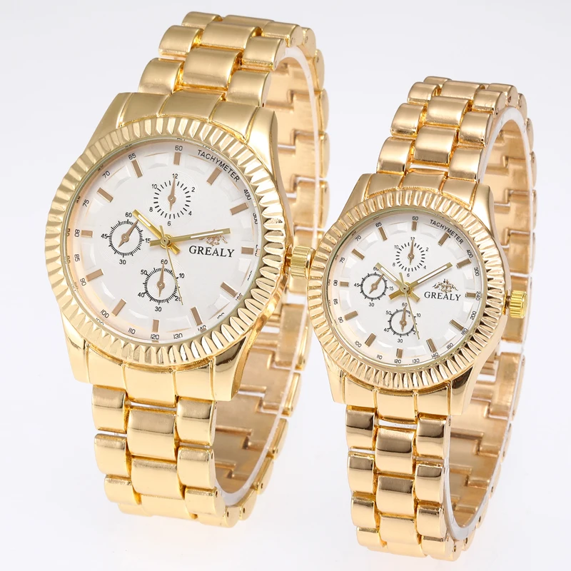 

Luxury Wristwatch Ladies Pair Watch Femme Stainless Steel Lovers Montres Retro Dial Women Man Quartz Female Couple Watches